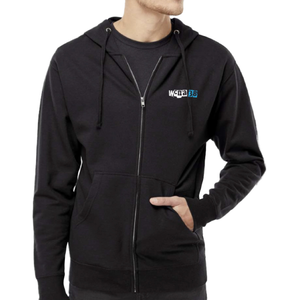 17 | Midweight Full Zip Hooded Sweatshirt | Black