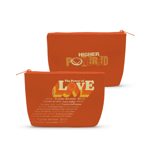 66 | Vegan Leather Gusset Pouch | Orange